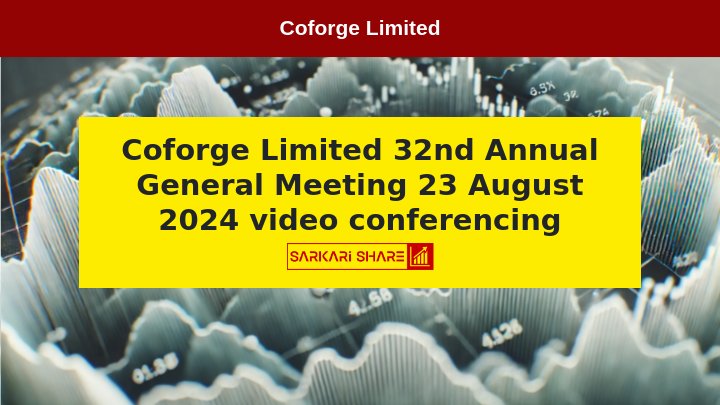 Coforge Limited की 32nd Annual General Meeting 23 अगस्त 2024 को आयोजित की जाएगी