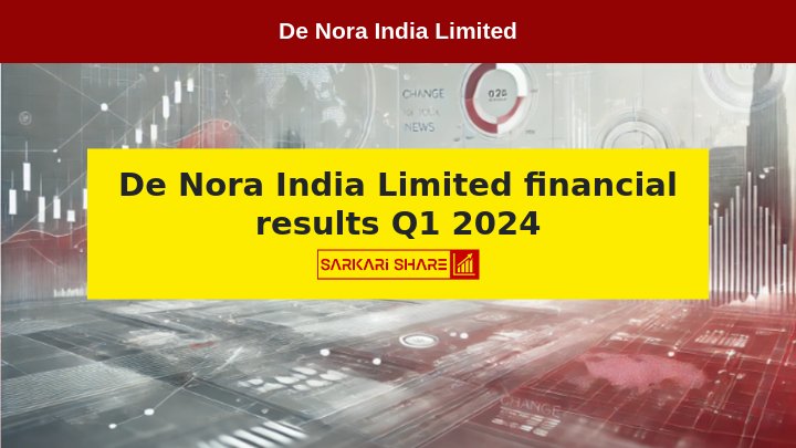 De Nora India Limited ने 30 जून 2024 को समाप्त तिमाही के Financial Results की घोषणा की