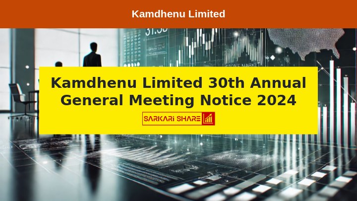 Kamdhenu Limited ने 7 अगस्त 2024 को Annual General Meeting की Notice जारी की