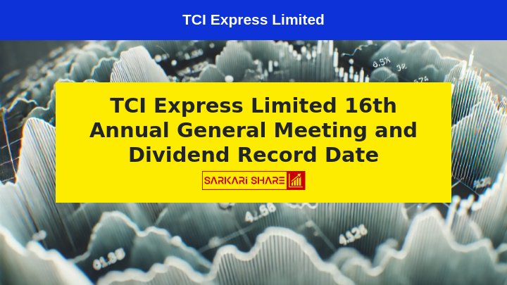 TCI Express Limited ने 16th Annual General Meeting की तारीख 13 अगस्त 2024 को